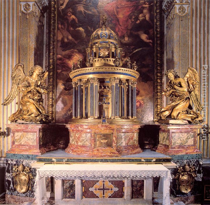 Altar of the Cappella del Sacramento painting - Gian Lorenzo Bernini Altar of the Cappella del Sacramento art painting